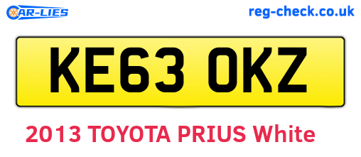 KE63OKZ are the vehicle registration plates.