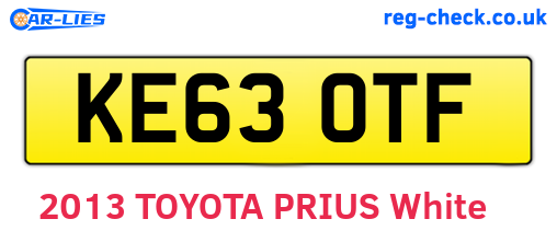 KE63OTF are the vehicle registration plates.