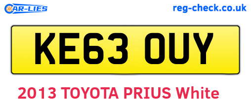 KE63OUY are the vehicle registration plates.