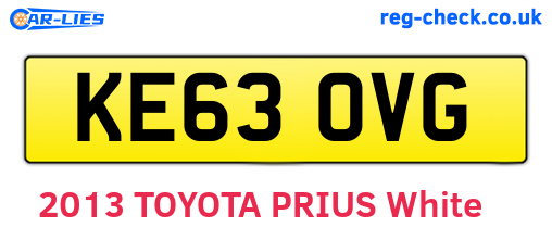 KE63OVG are the vehicle registration plates.