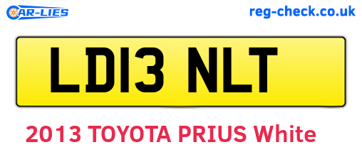 LD13NLT are the vehicle registration plates.