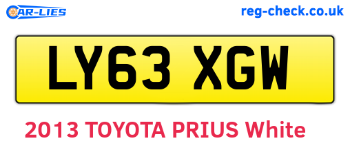 LY63XGW are the vehicle registration plates.