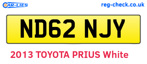 ND62NJY are the vehicle registration plates.
