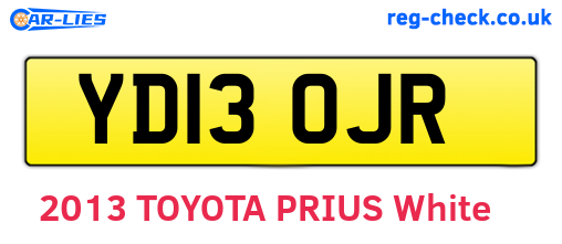 YD13OJR are the vehicle registration plates.