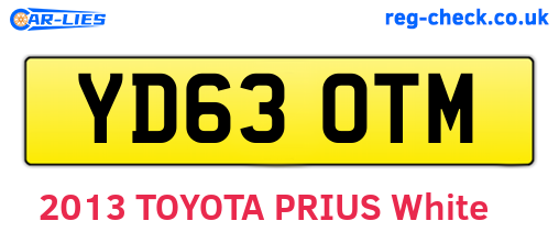 YD63OTM are the vehicle registration plates.