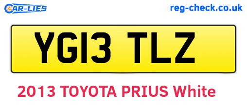 YG13TLZ are the vehicle registration plates.