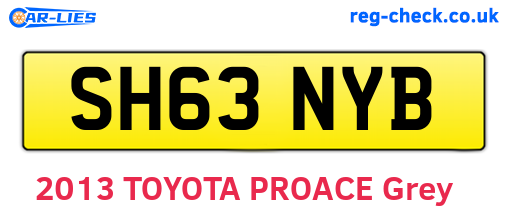 SH63NYB are the vehicle registration plates.