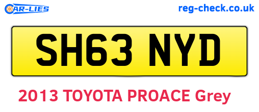 SH63NYD are the vehicle registration plates.
