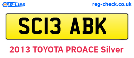 SC13ABK are the vehicle registration plates.