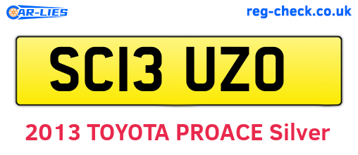 SC13UZO are the vehicle registration plates.