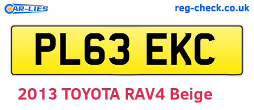 PL63EKC are the vehicle registration plates.
