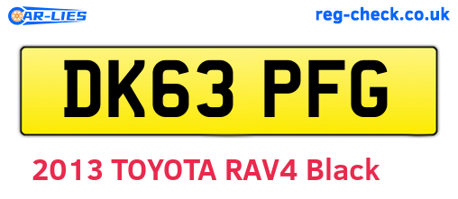 DK63PFG are the vehicle registration plates.