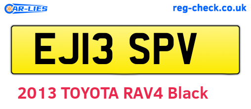 EJ13SPV are the vehicle registration plates.