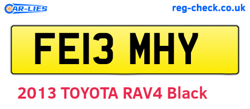 FE13MHY are the vehicle registration plates.