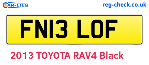 FN13LOF are the vehicle registration plates.