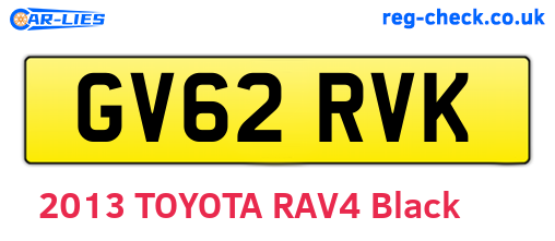GV62RVK are the vehicle registration plates.