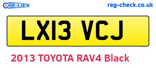 LX13VCJ are the vehicle registration plates.