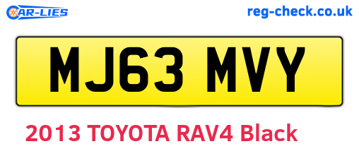 MJ63MVY are the vehicle registration plates.