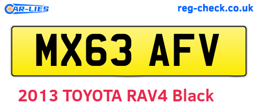 MX63AFV are the vehicle registration plates.