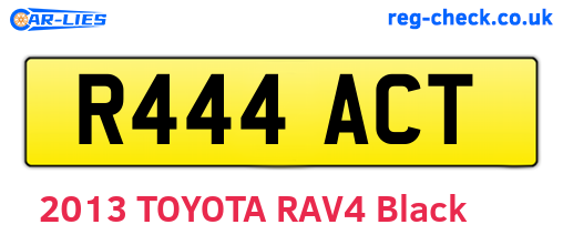 R444ACT are the vehicle registration plates.