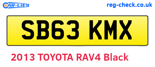 SB63KMX are the vehicle registration plates.