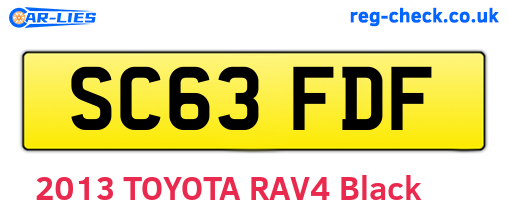 SC63FDF are the vehicle registration plates.