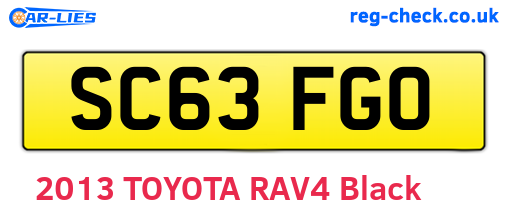 SC63FGO are the vehicle registration plates.
