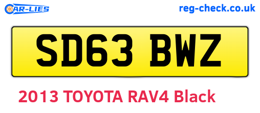 SD63BWZ are the vehicle registration plates.