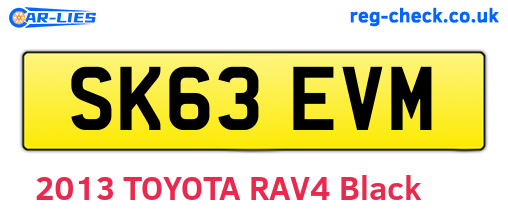 SK63EVM are the vehicle registration plates.
