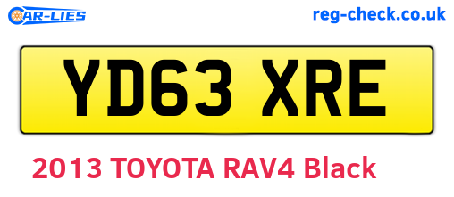 YD63XRE are the vehicle registration plates.