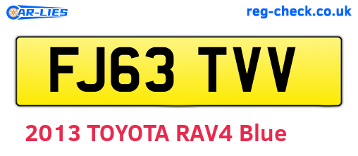 FJ63TVV are the vehicle registration plates.