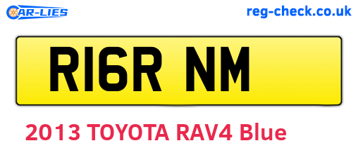 R16RNM are the vehicle registration plates.