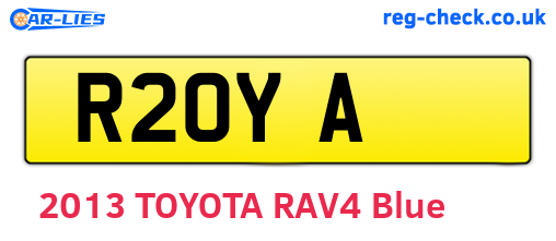R2OYA are the vehicle registration plates.