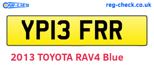 YP13FRR are the vehicle registration plates.