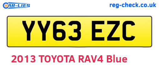 YY63EZC are the vehicle registration plates.