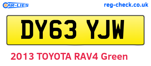 DY63YJW are the vehicle registration plates.