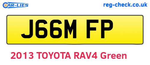 J66MFP are the vehicle registration plates.