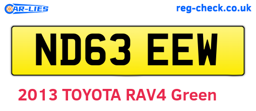 ND63EEW are the vehicle registration plates.