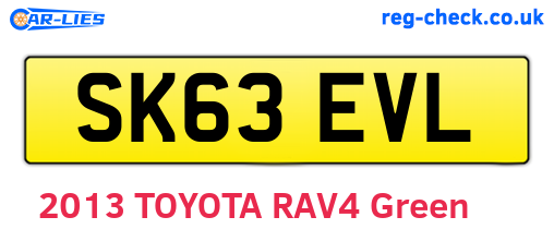 SK63EVL are the vehicle registration plates.