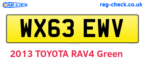 WX63EWV are the vehicle registration plates.