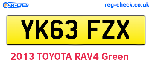 YK63FZX are the vehicle registration plates.