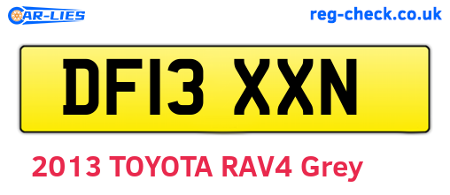 DF13XXN are the vehicle registration plates.