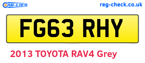FG63RHY are the vehicle registration plates.