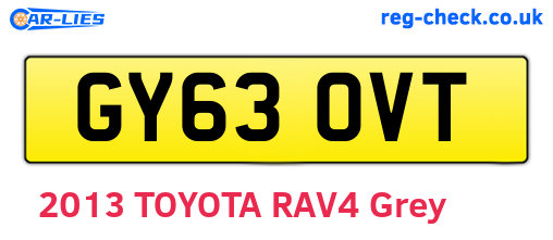 GY63OVT are the vehicle registration plates.