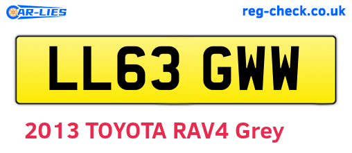 LL63GWW are the vehicle registration plates.