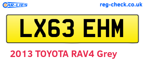 LX63EHM are the vehicle registration plates.