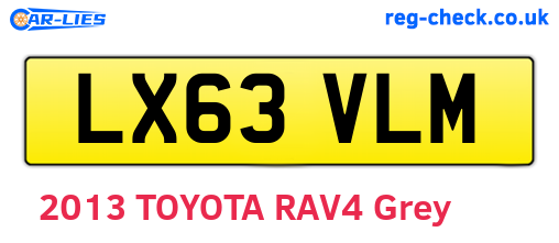 LX63VLM are the vehicle registration plates.