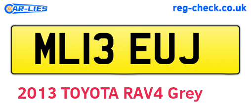 ML13EUJ are the vehicle registration plates.