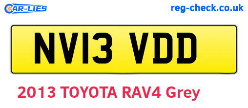 NV13VDD are the vehicle registration plates.