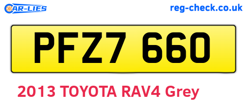PFZ7660 are the vehicle registration plates.